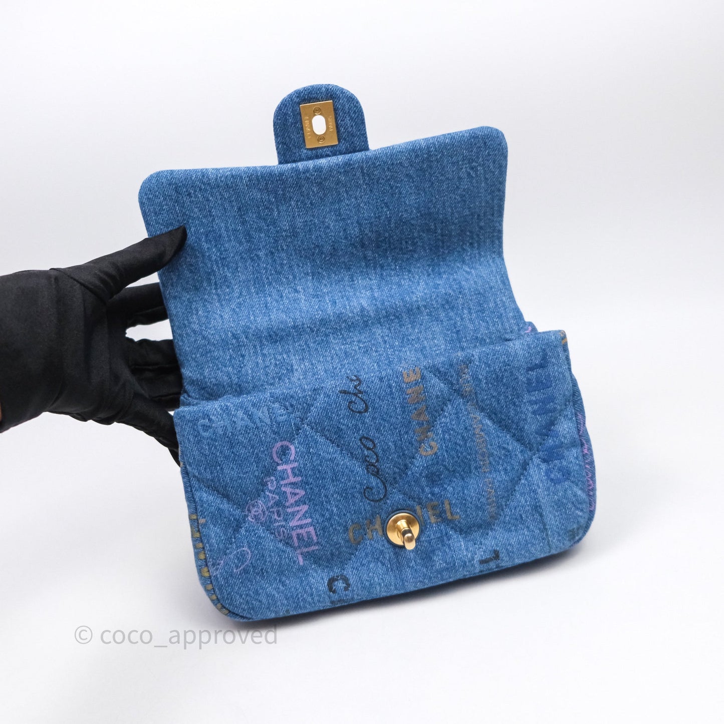 Chanel Quilted Small Denim Mood Flap Blue Multicolor