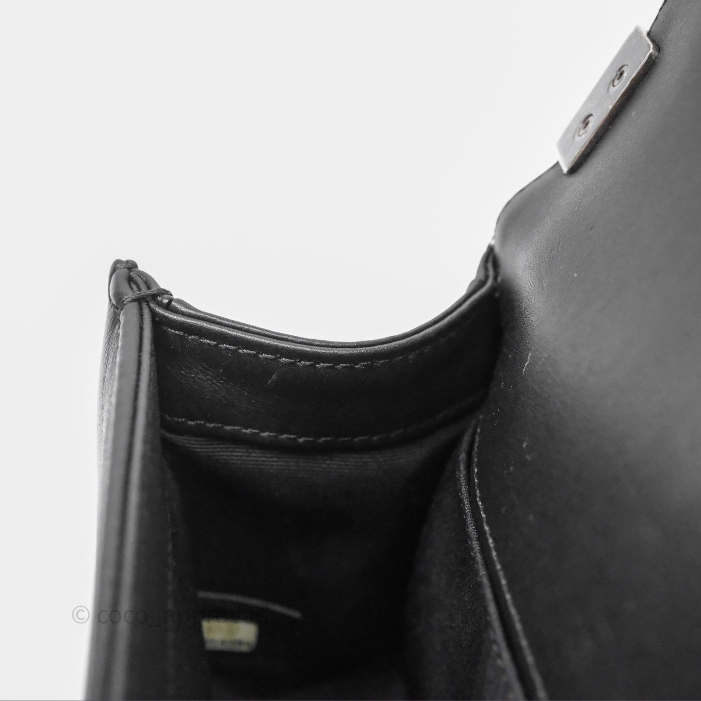 Chanel Small Boy Black Lambskin Ruthenium Hardware