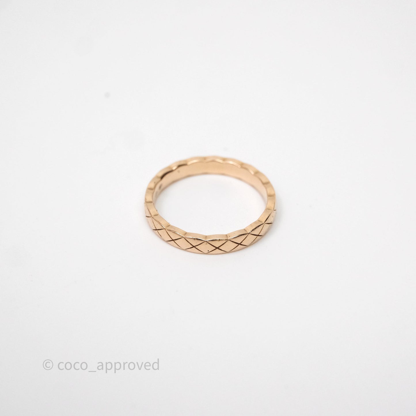 Chanel Coco Crush Ring 18K Beige Gold Size 57