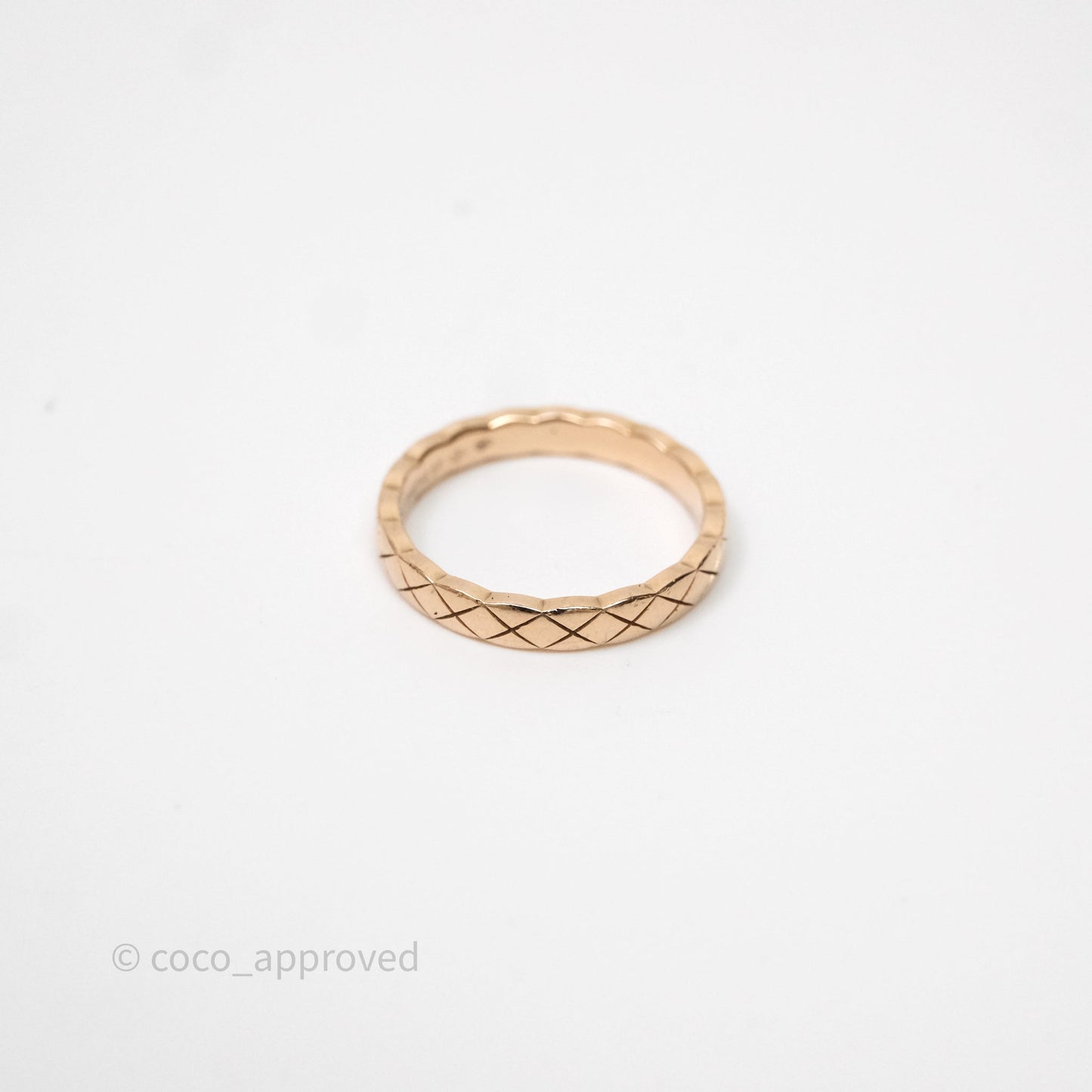 Chanel Coco Crush Ring 18K Beige Gold Size 57