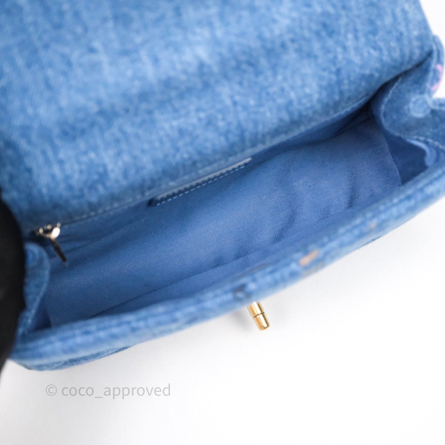 Chanel Quilted Small Denim Mood Flap Blue Multicolor