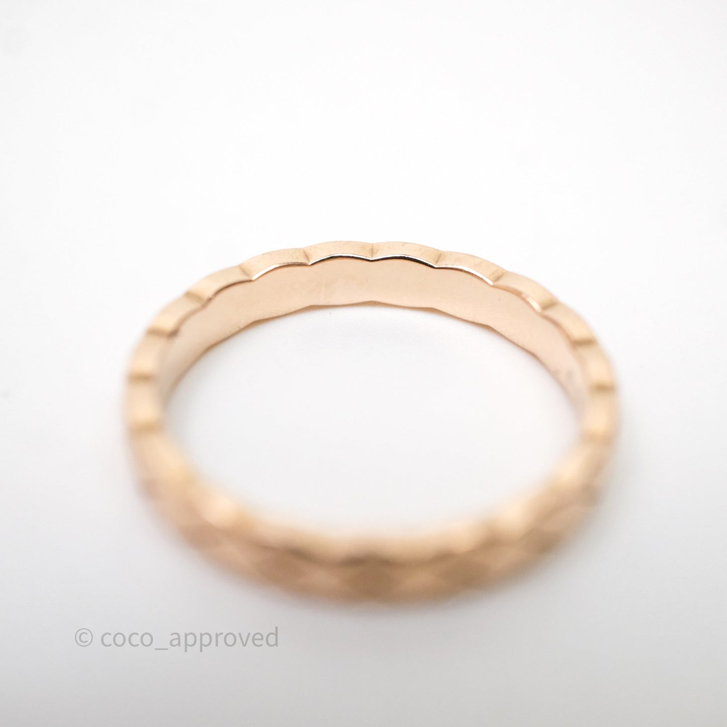 Chanel Coco Crush Ring 18K Beige Gold Size 57