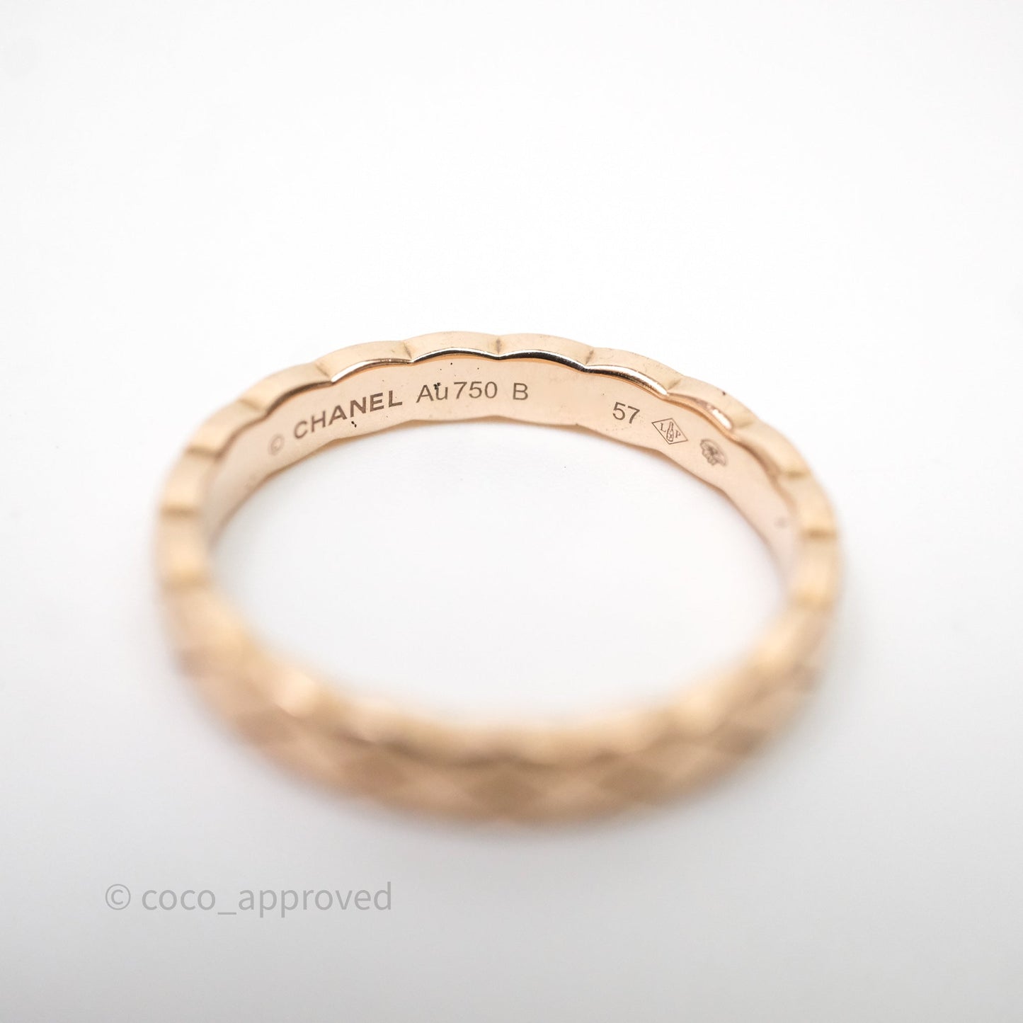 Chanel Coco Crush Ring 18K Beige Gold Size 57