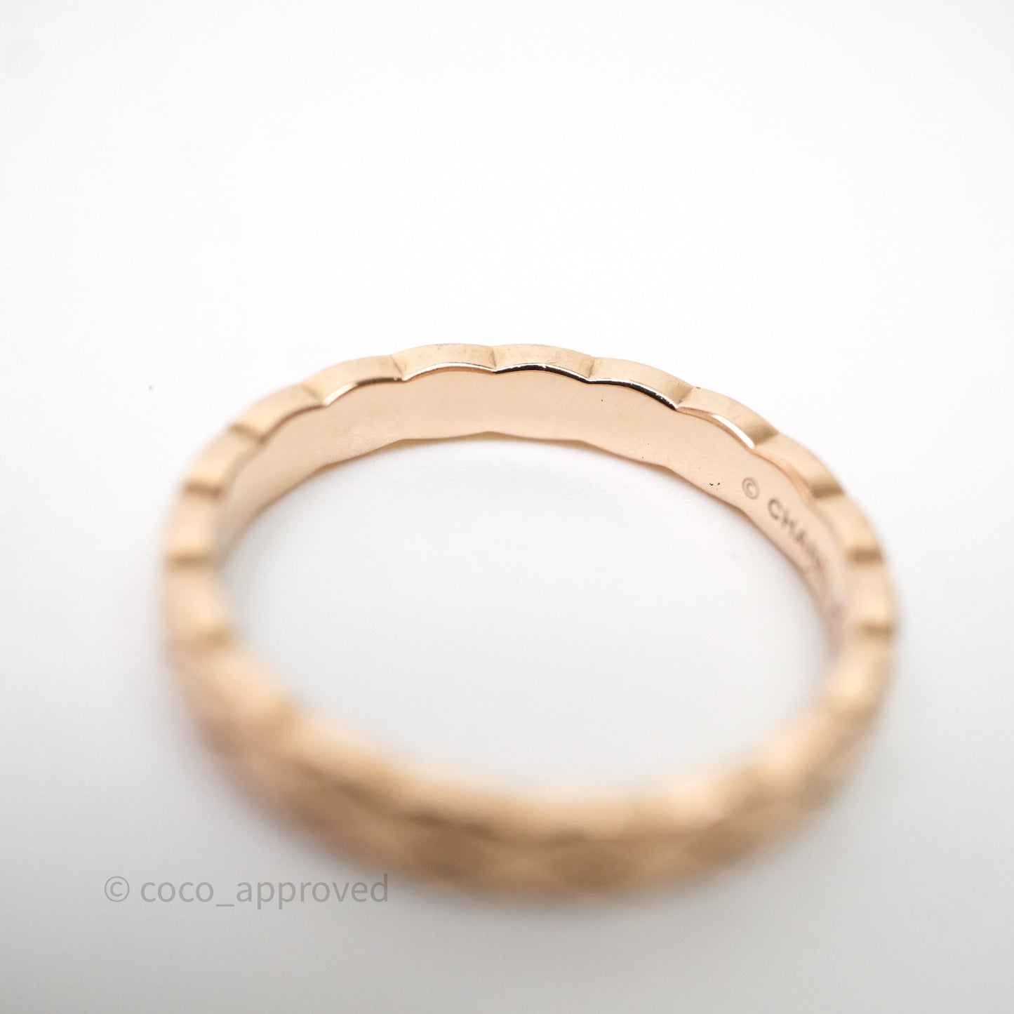 Chanel Coco Crush Ring 18K Beige Gold Size 57
