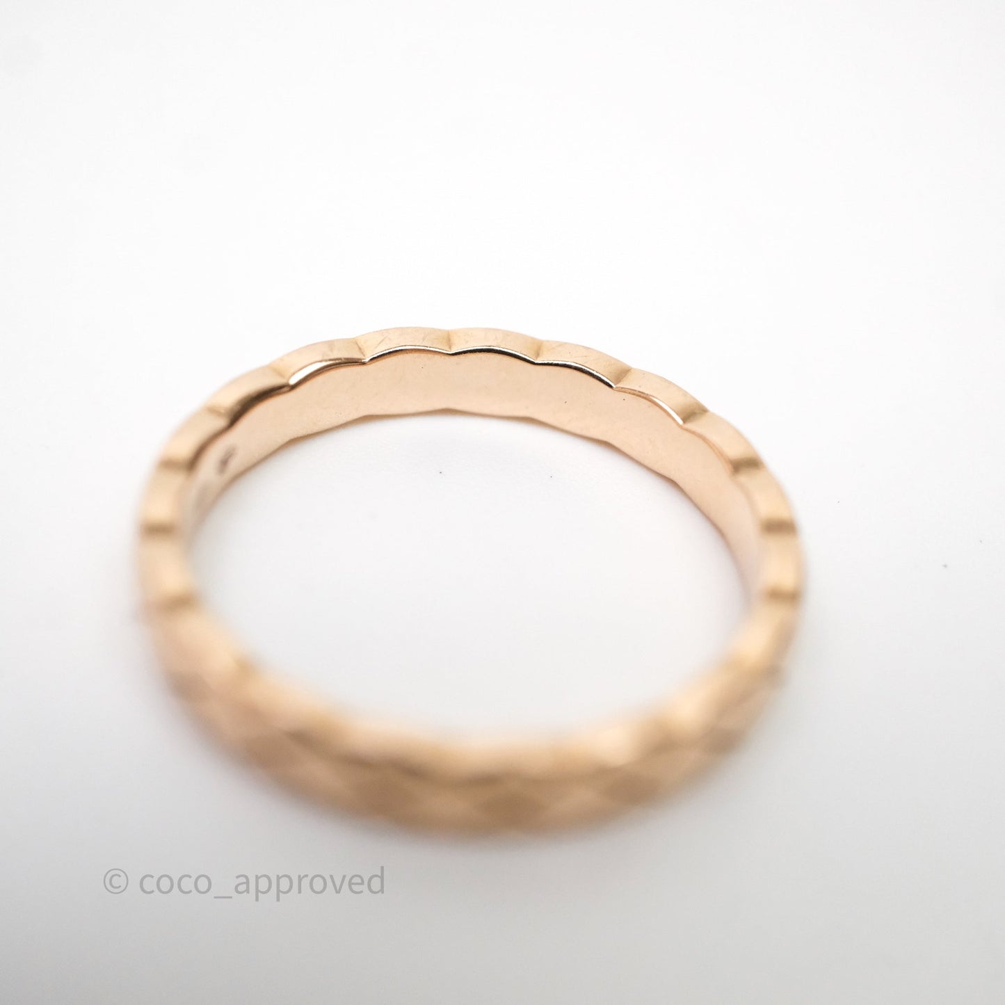Chanel Coco Crush Ring 18K Beige Gold Size 57