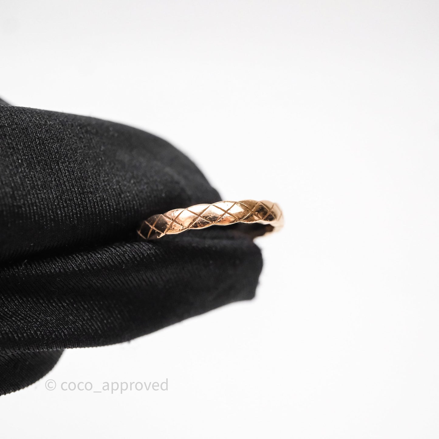 Chanel Coco Crush Ring 18K Beige Gold Size 57