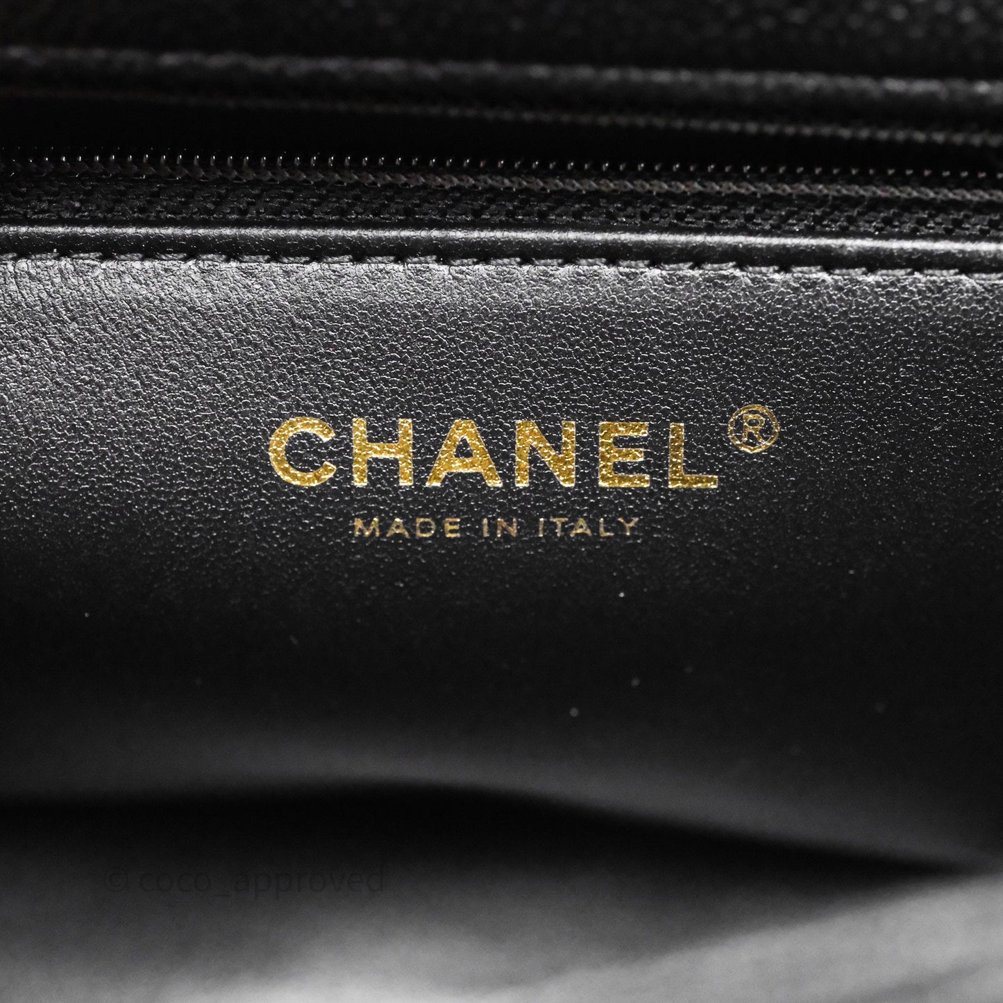 Chanel Flap Bag Heart Adjustable Chain Black Caviar Aged Gold Hardware