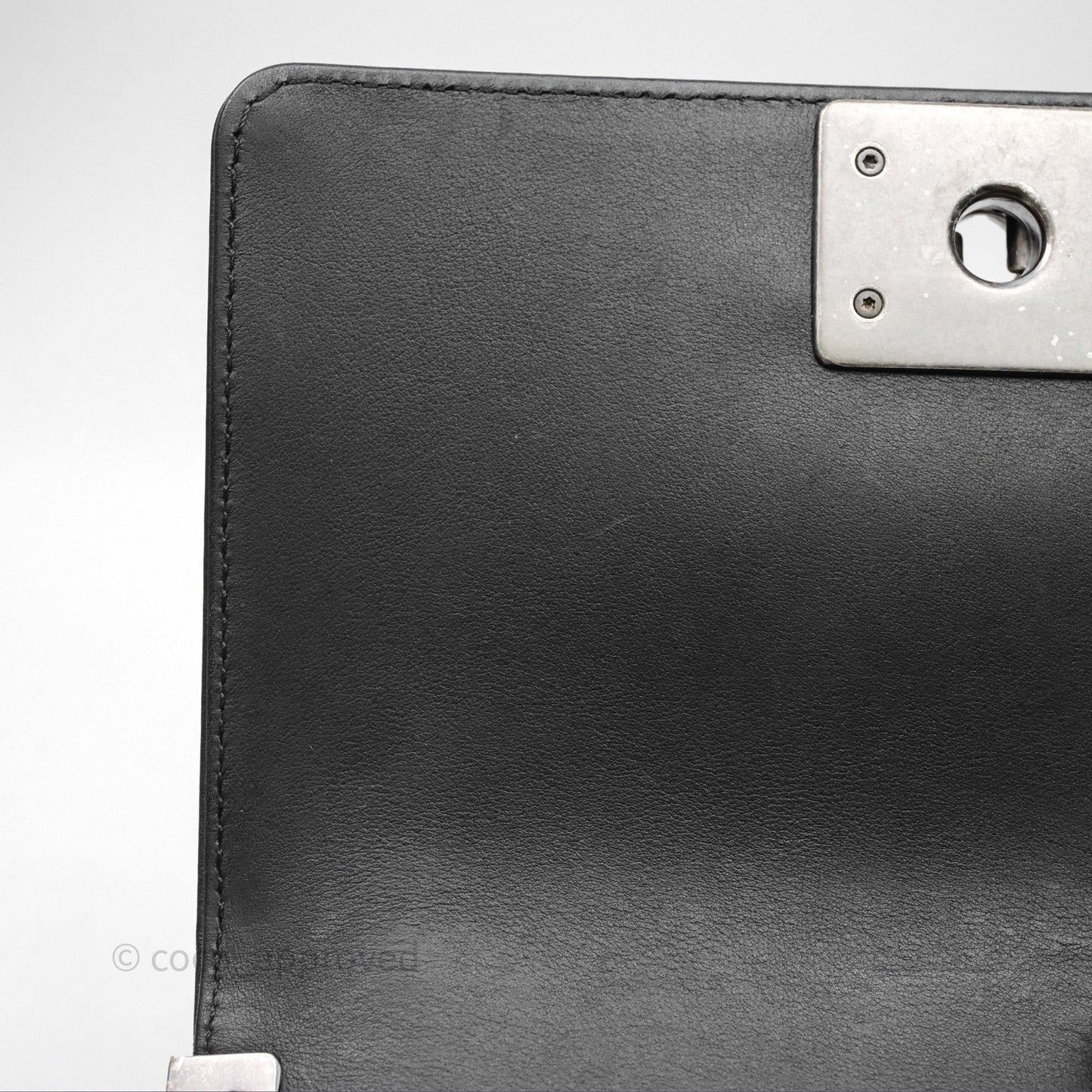 Chanel Small Boy Black Lambskin Ruthenium Hardware