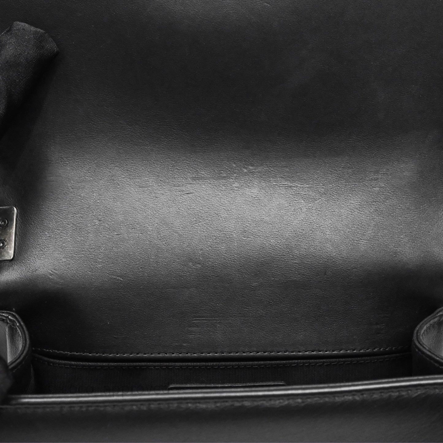 Chanel Small Boy Black Lambskin Ruthenium Hardware