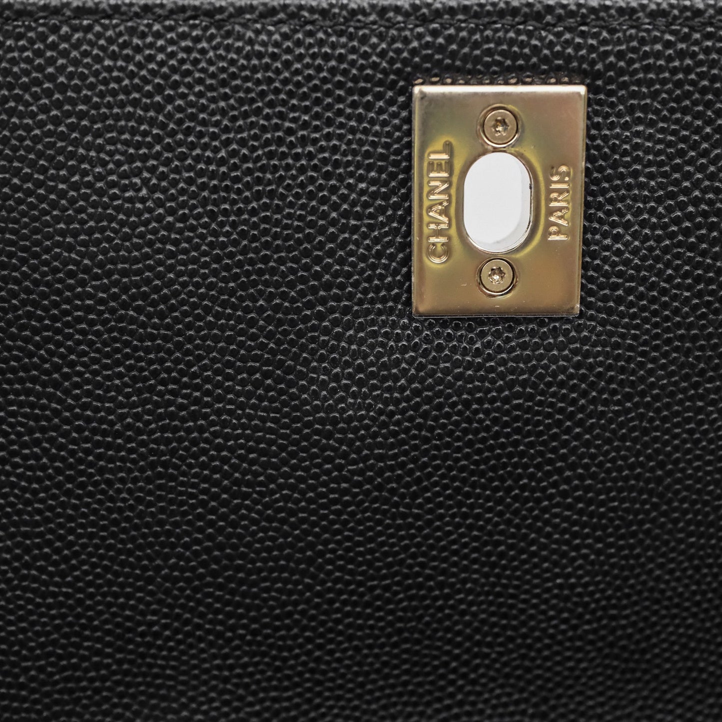 Chanel Mini Coco Handle Quilted Black Caviar Gold Hardware