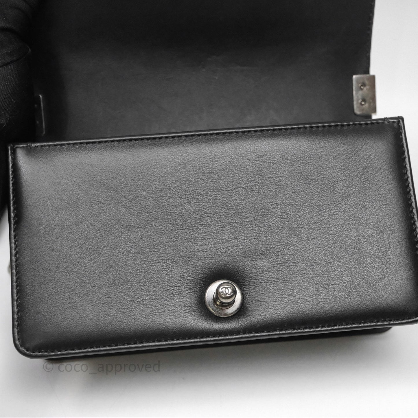 Chanel Small Boy Black Lambskin Ruthenium Hardware
