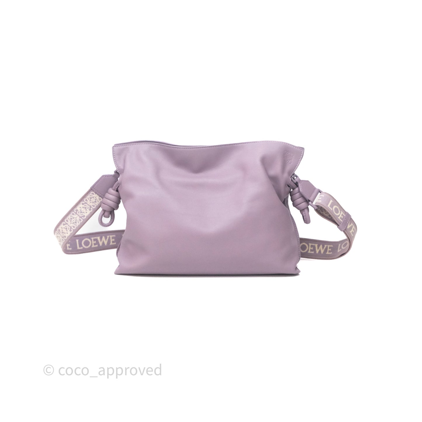Loewe Medium Flamenco Clutch Bag Purple Calfskin