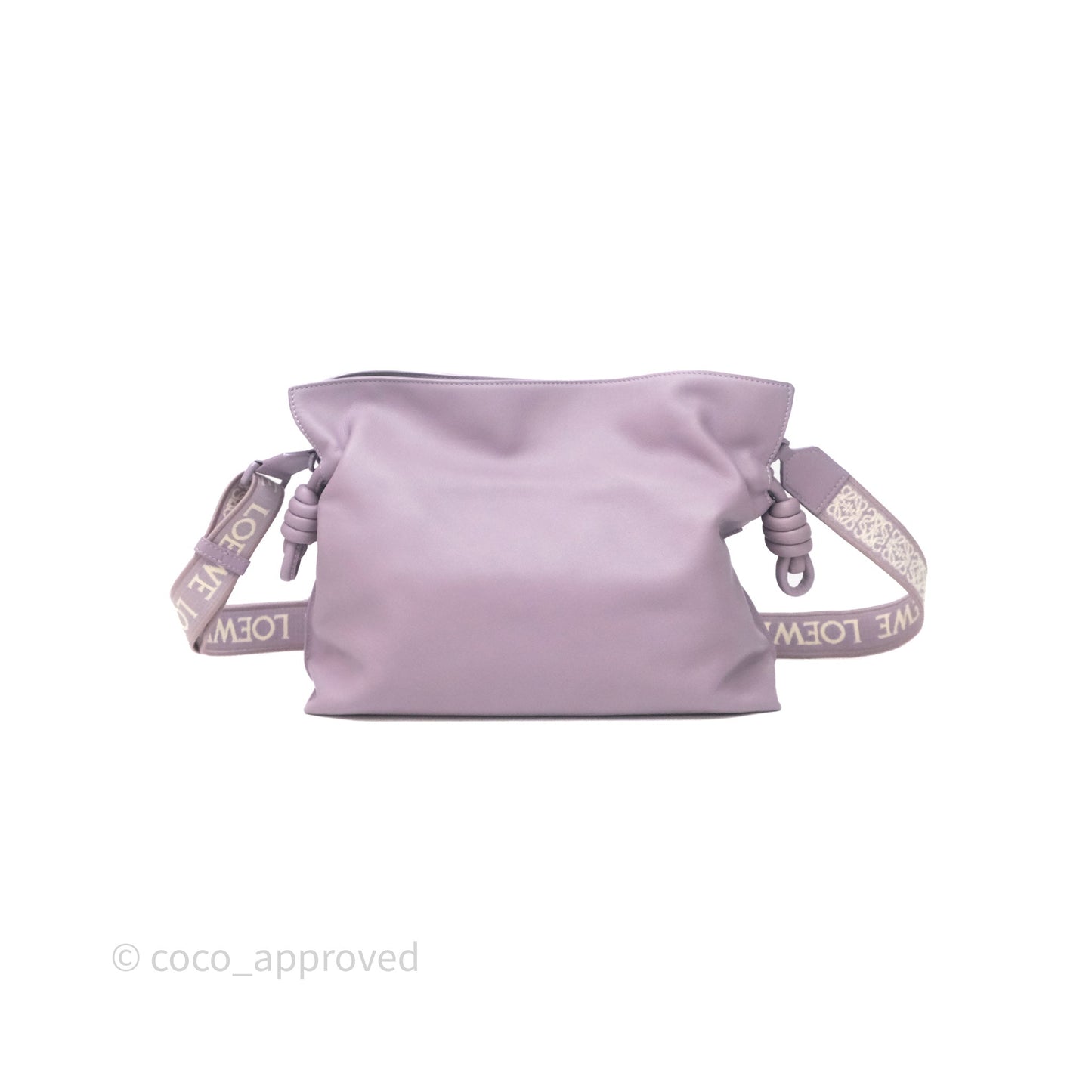 Loewe Medium Flamenco Clutch Bag Purple Calfskin