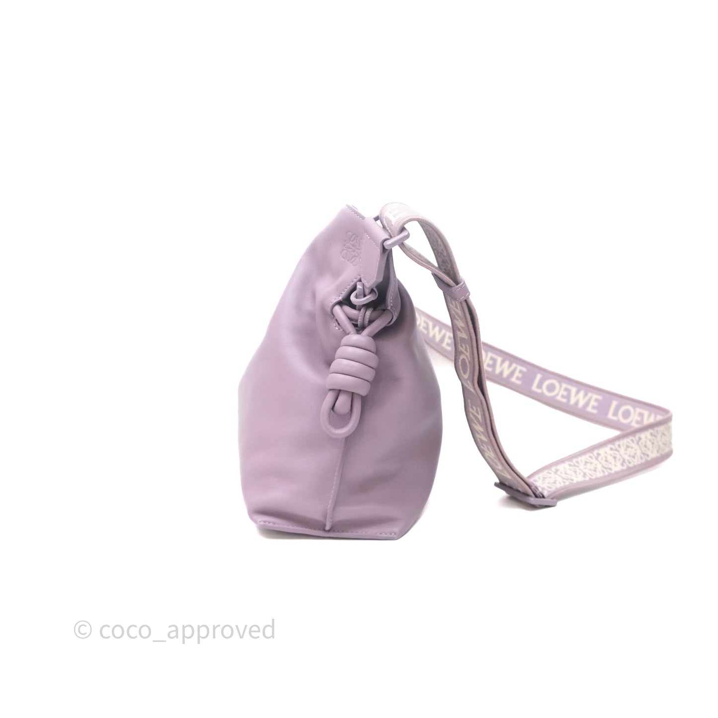Loewe Medium Flamenco Clutch Bag Purple Calfskin
