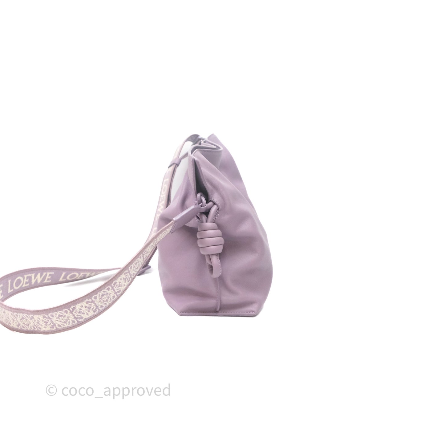 Loewe Medium Flamenco Clutch Bag Purple Calfskin