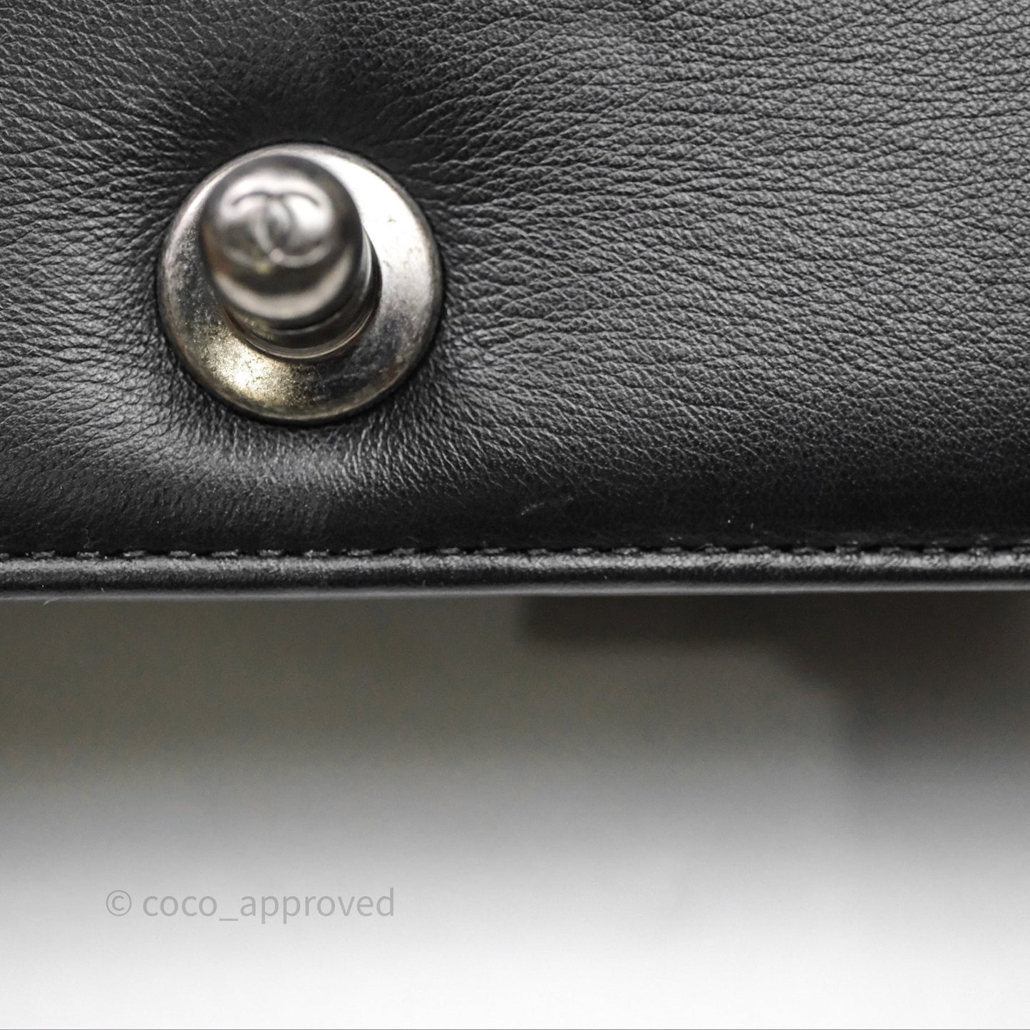 Chanel Small Boy Black Lambskin Ruthenium Hardware