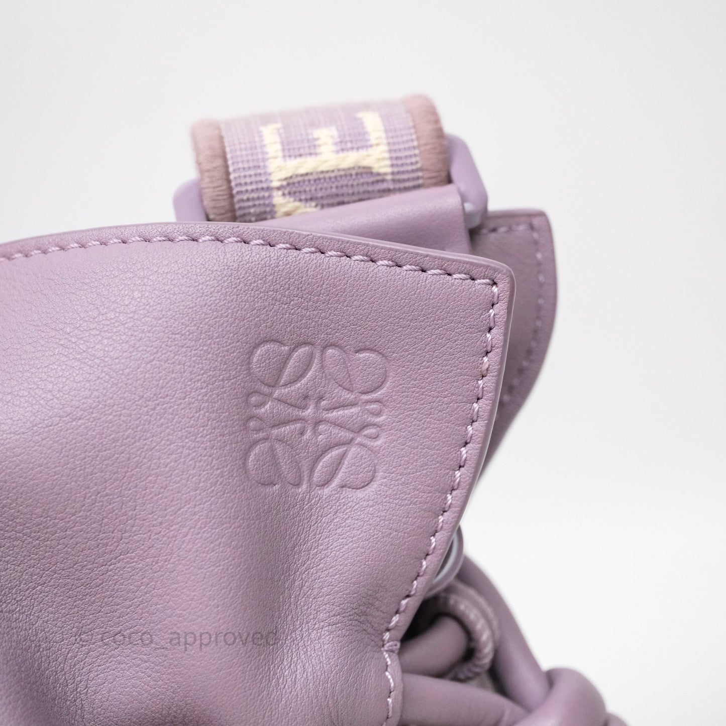 Loewe Medium Flamenco Clutch Bag Purple Calfskin
