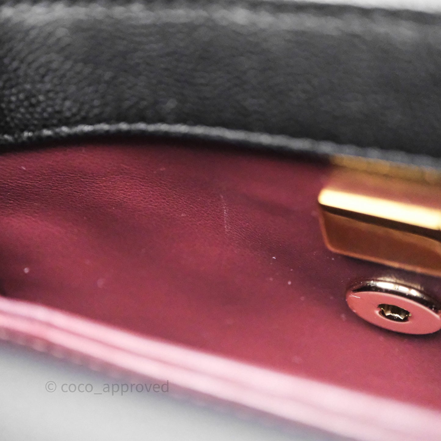 Chanel Mini Coco Handle Quilted Black Caviar Gold Hardware
