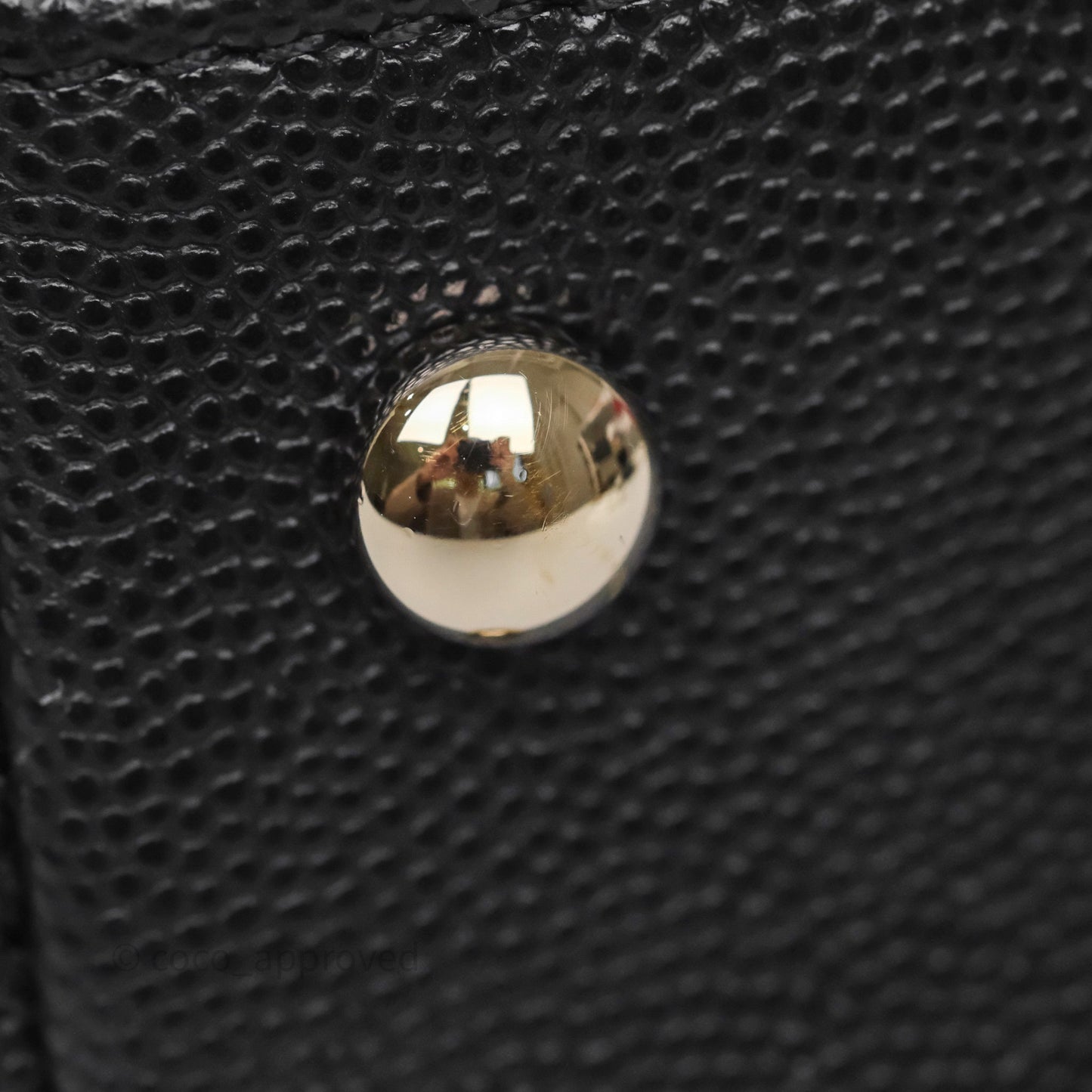 Chanel Mini Coco Handle Quilted Black Caviar Gold Hardware
