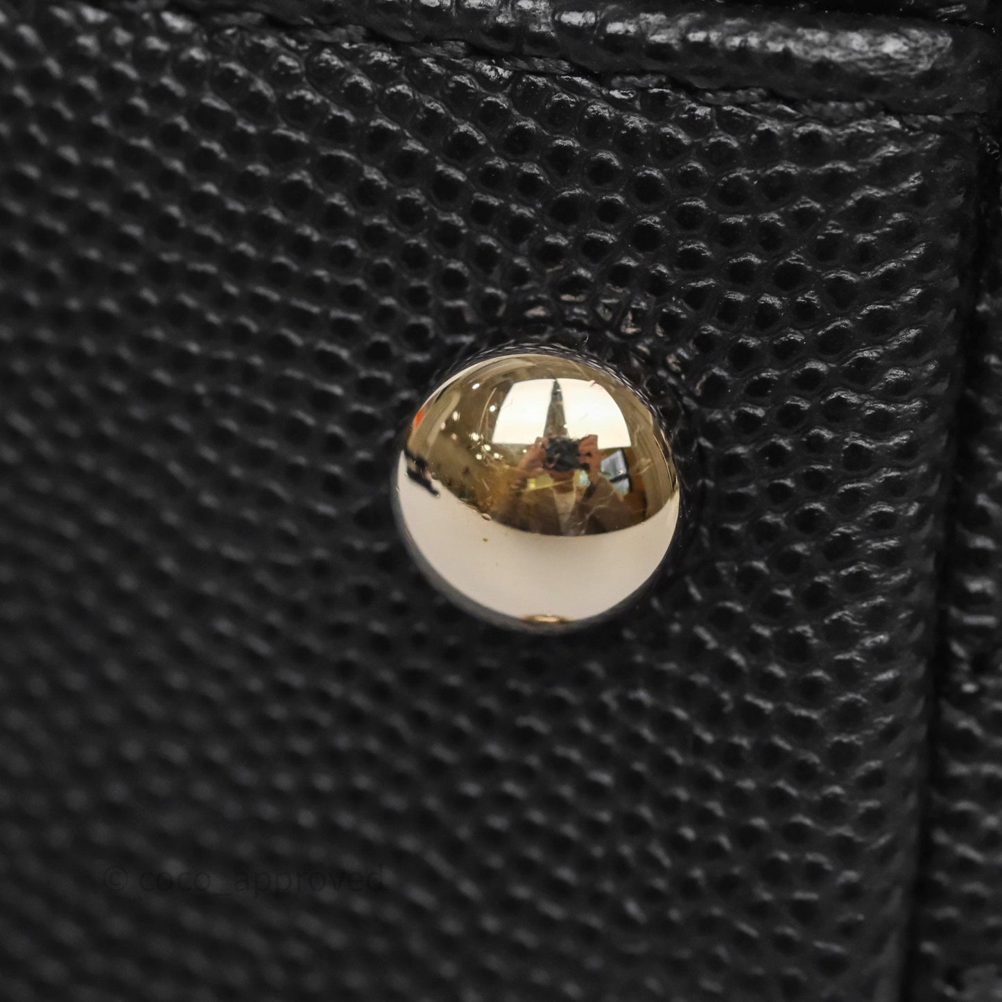 Chanel Mini Coco Handle Quilted Black Caviar Gold Hardware