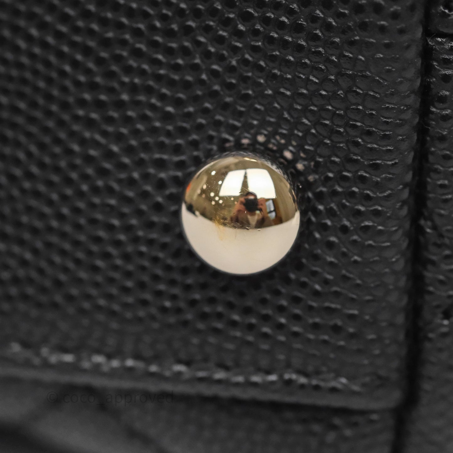 Chanel Mini Coco Handle Quilted Black Caviar Gold Hardware