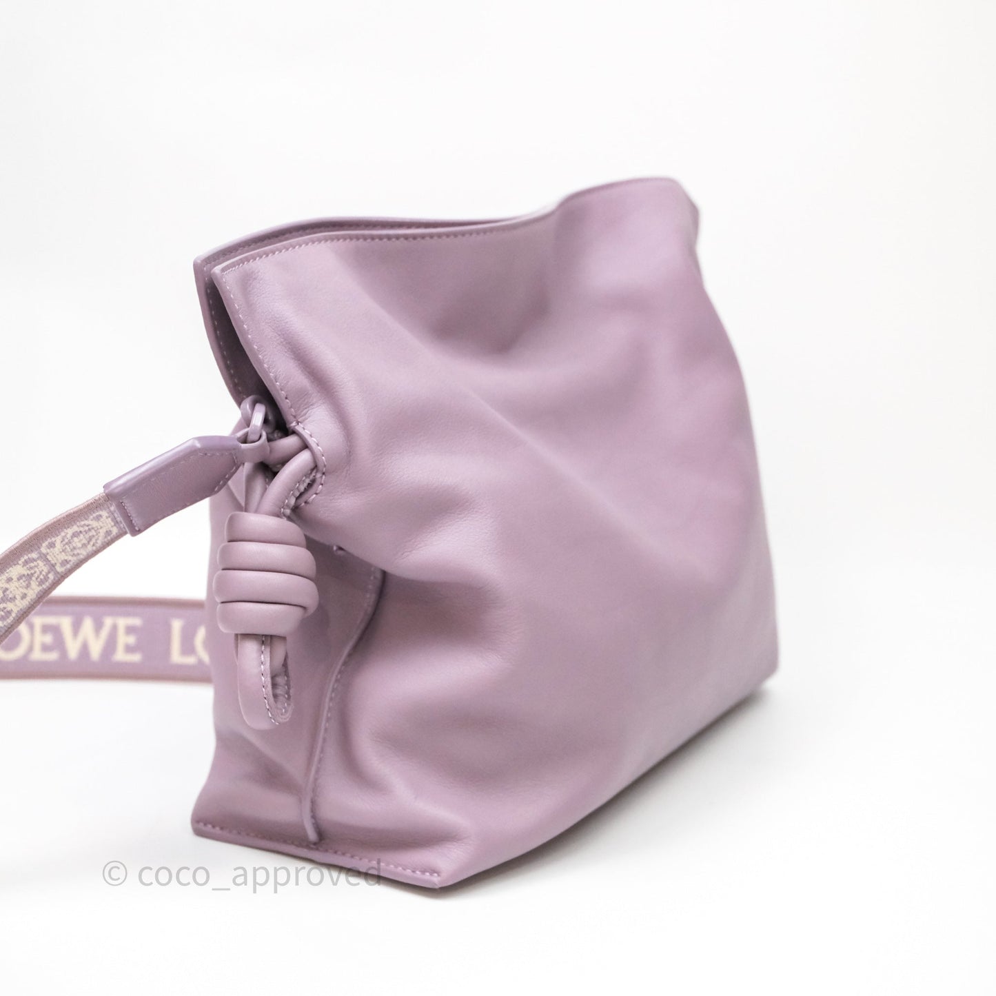 Loewe Medium Flamenco Clutch Bag Purple Calfskin