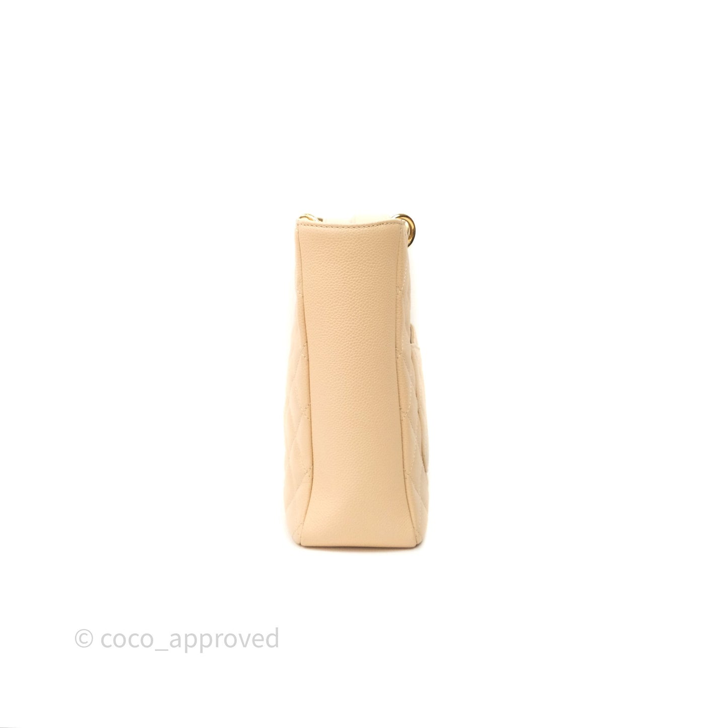 Chanel Vertical GST Beige Caviar Gold Hardware