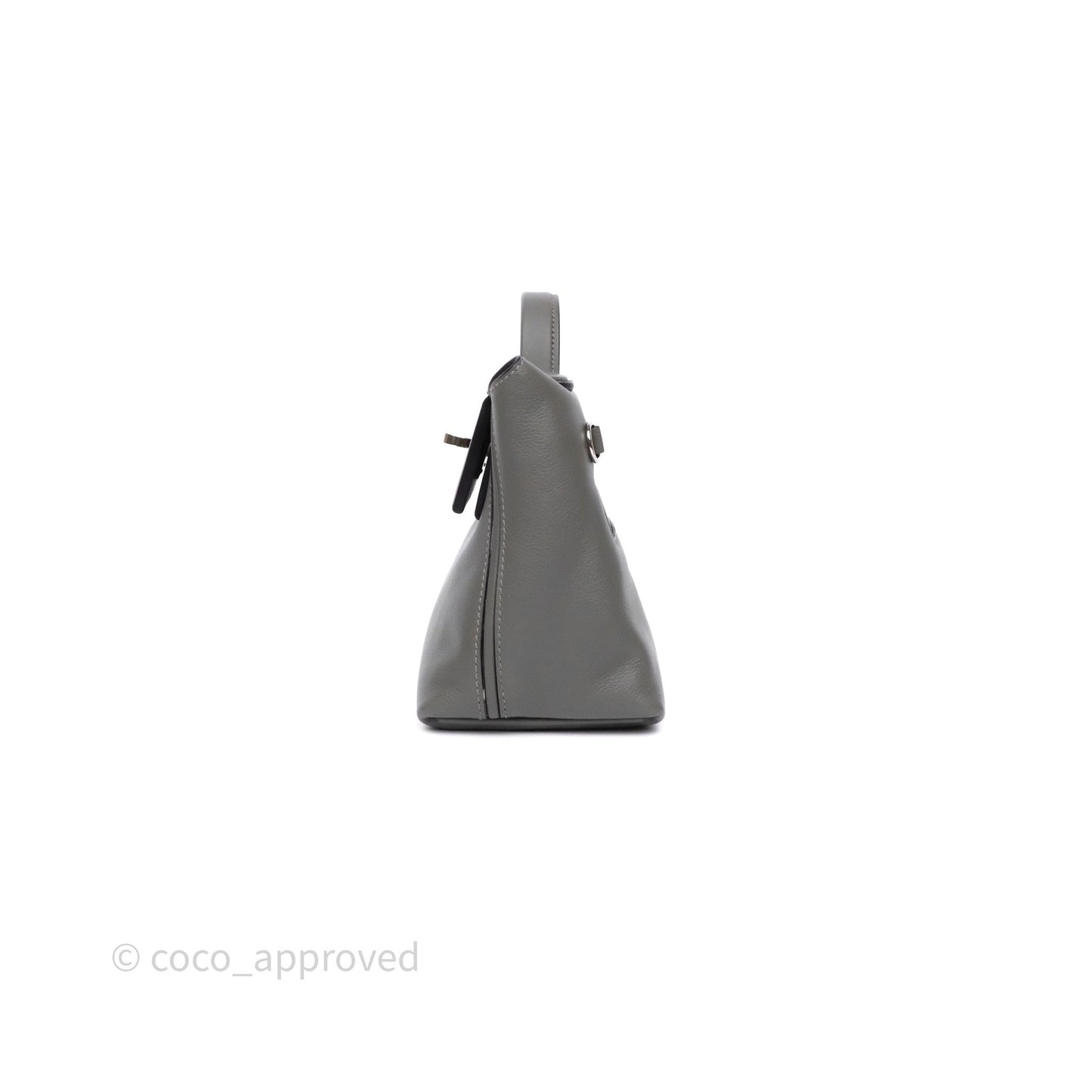 Hermès 24/24 21 Mini Gris Meyer 0L Evercolor Palladium Hardware