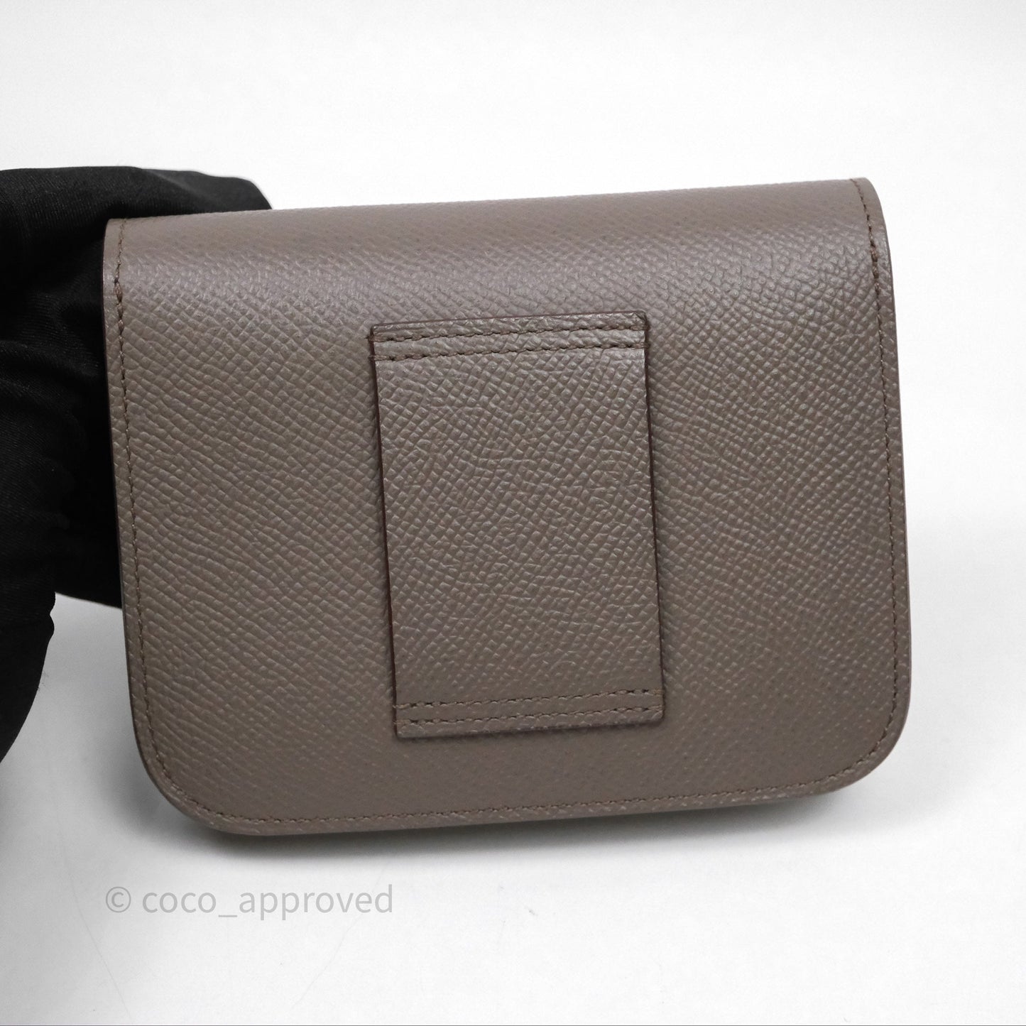 Hermès Constance Slim Wallet Gris Etain 8F Epsom Gold Hardware