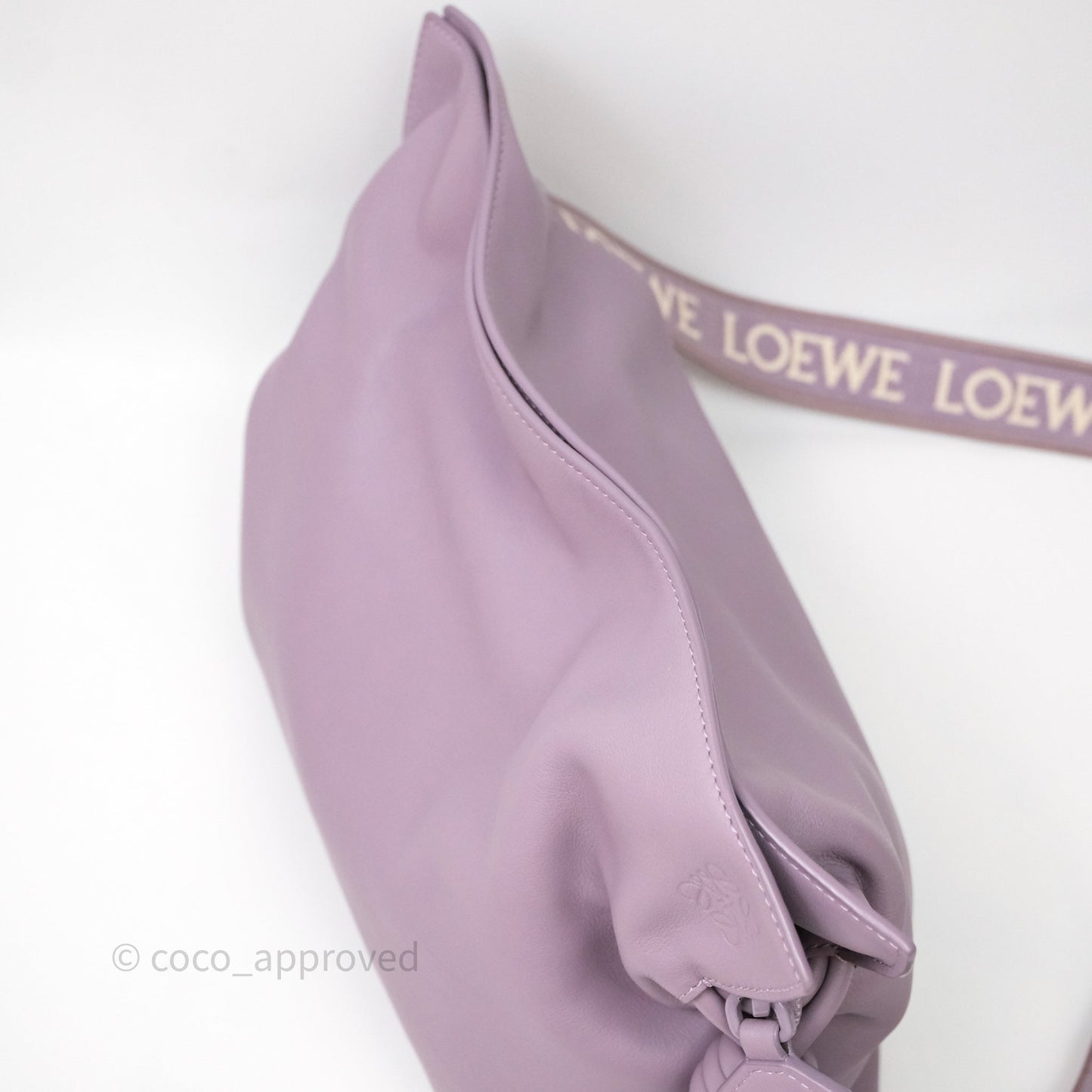 Loewe Medium Flamenco Clutch Bag Purple Calfskin