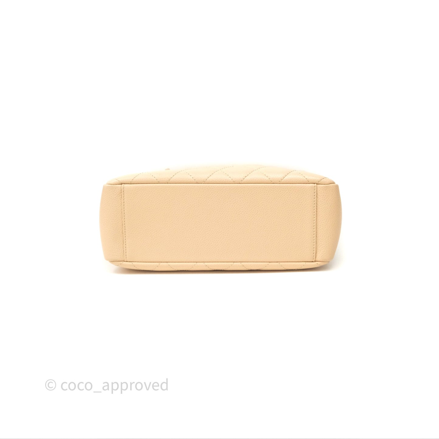 Chanel Vertical GST Beige Caviar Gold Hardware