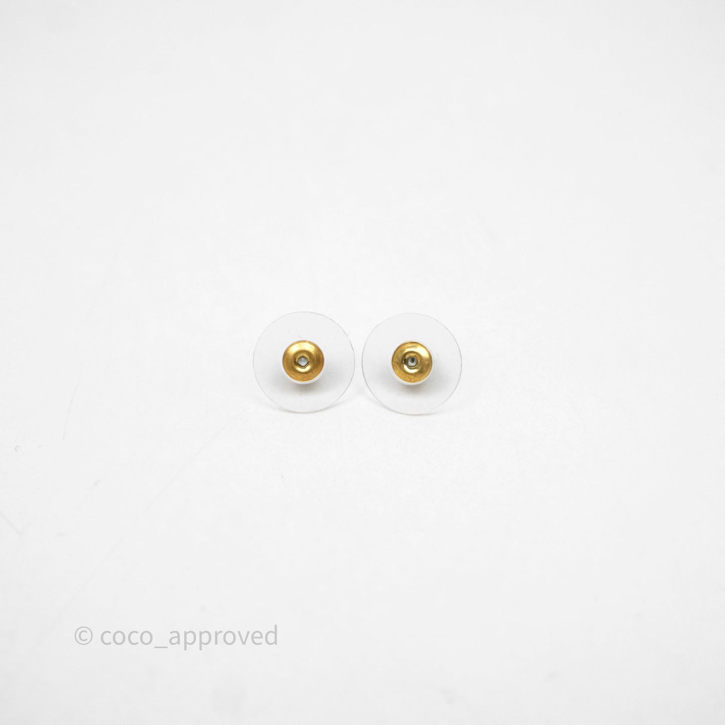 Chanel CC Crystal Perfume Bottle Earrings Gold Tone 21K