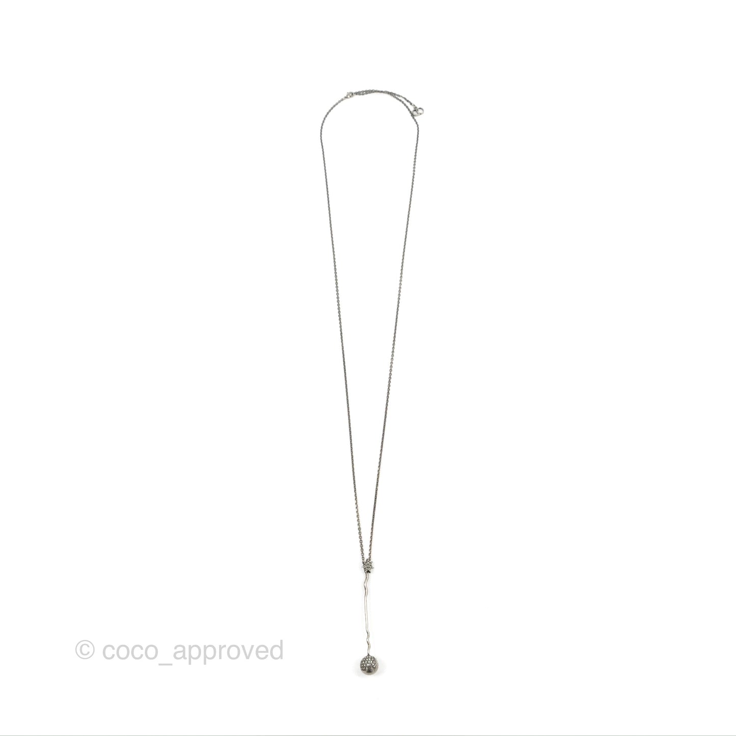 Dior Crystal Star Sphere Pendant Long Necklace