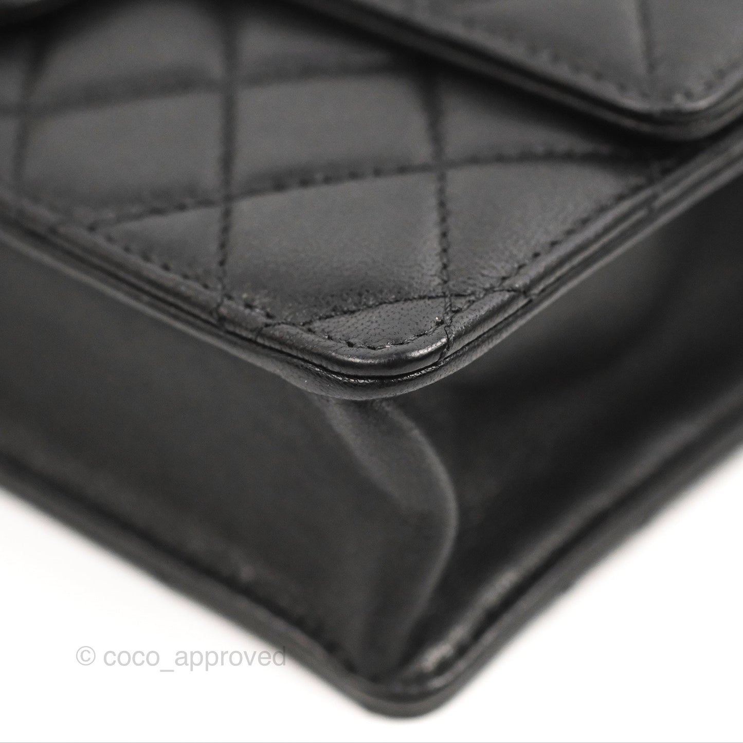 Chanel Small Quilted Chic Pearls Flap Black Goatskin Aged Gold Hardware