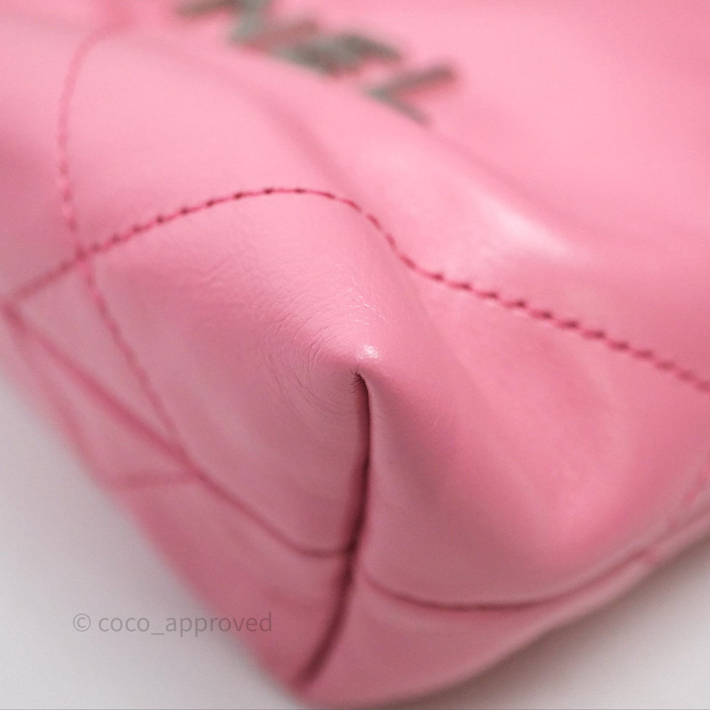 Chanel 22 Mini Bag Pink Crumpled Calfskin Silver Hardware