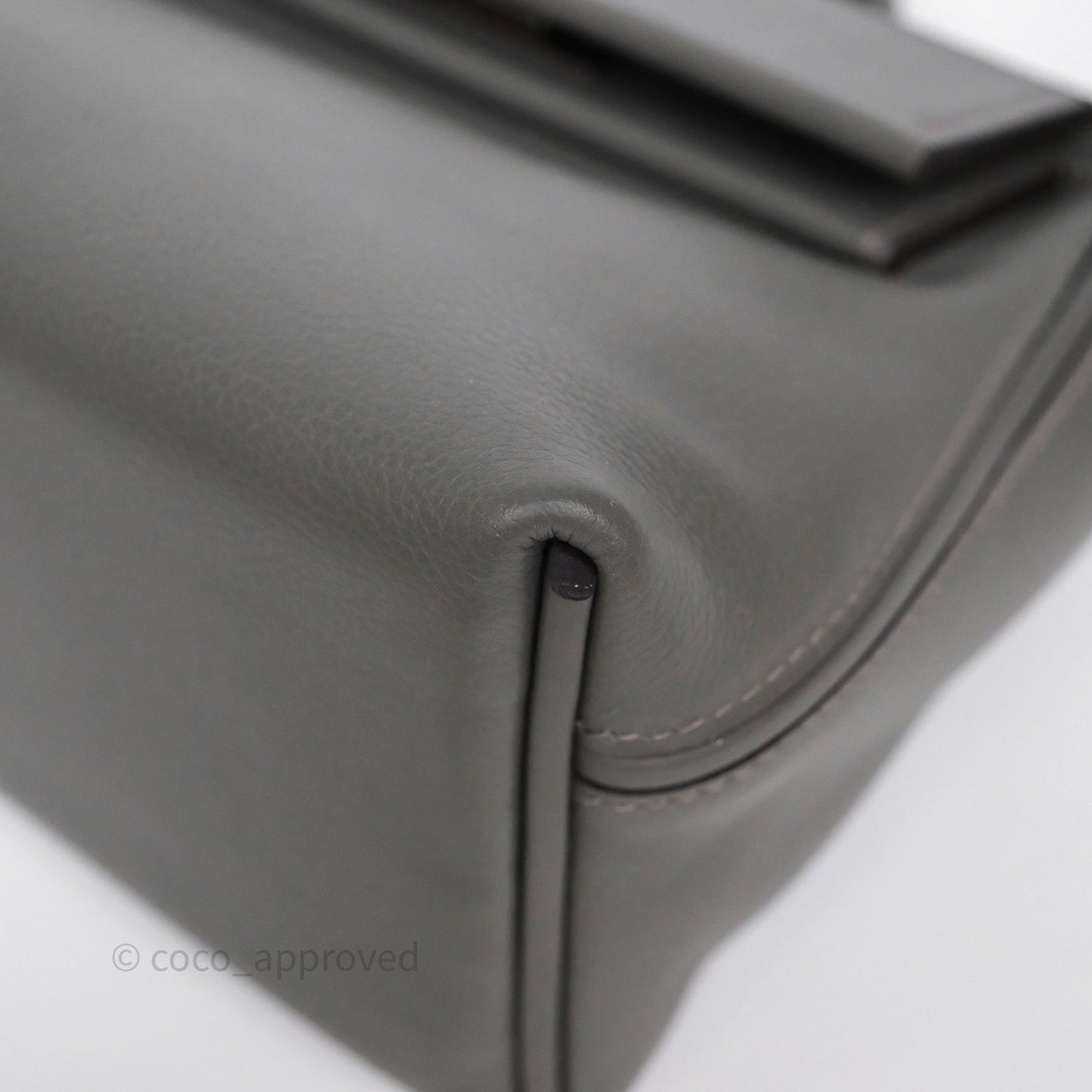 Hermès 24/24 21 Mini Gris Meyer 0L Evercolor Palladium Hardware