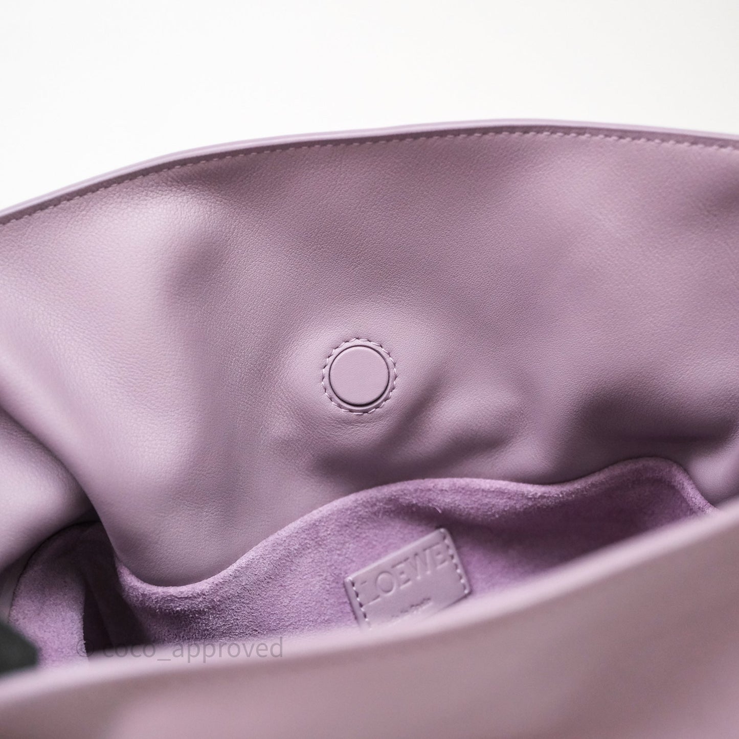 Loewe Medium Flamenco Clutch Bag Purple Calfskin