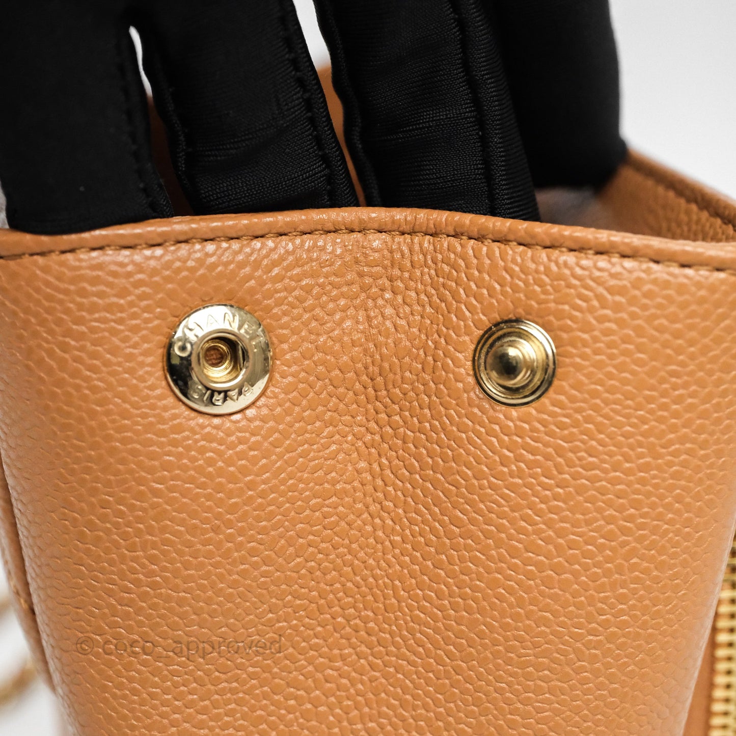 Chanel Quilted Small Business Affinity Flap Caramel Caviar Gold Hardware