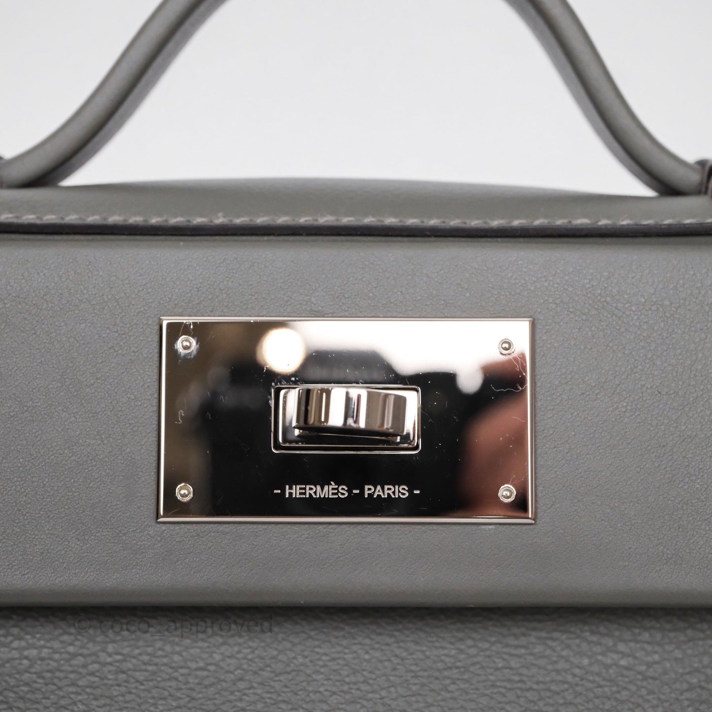 Hermès 24/24 21 Mini Gris Meyer 0L Evercolor Palladium Hardware