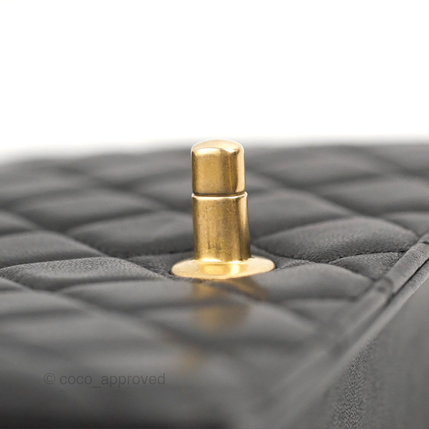 Chanel Small Quilted Chic Pearls Flap Black Goatskin Aged Gold Hardware