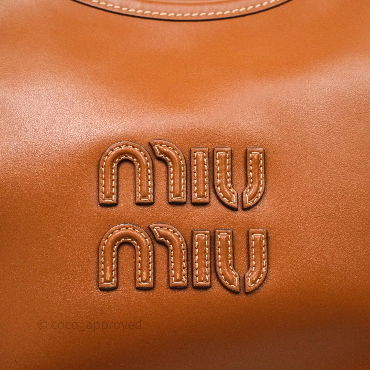 Miu Miu Ivy Leather Bag Brown