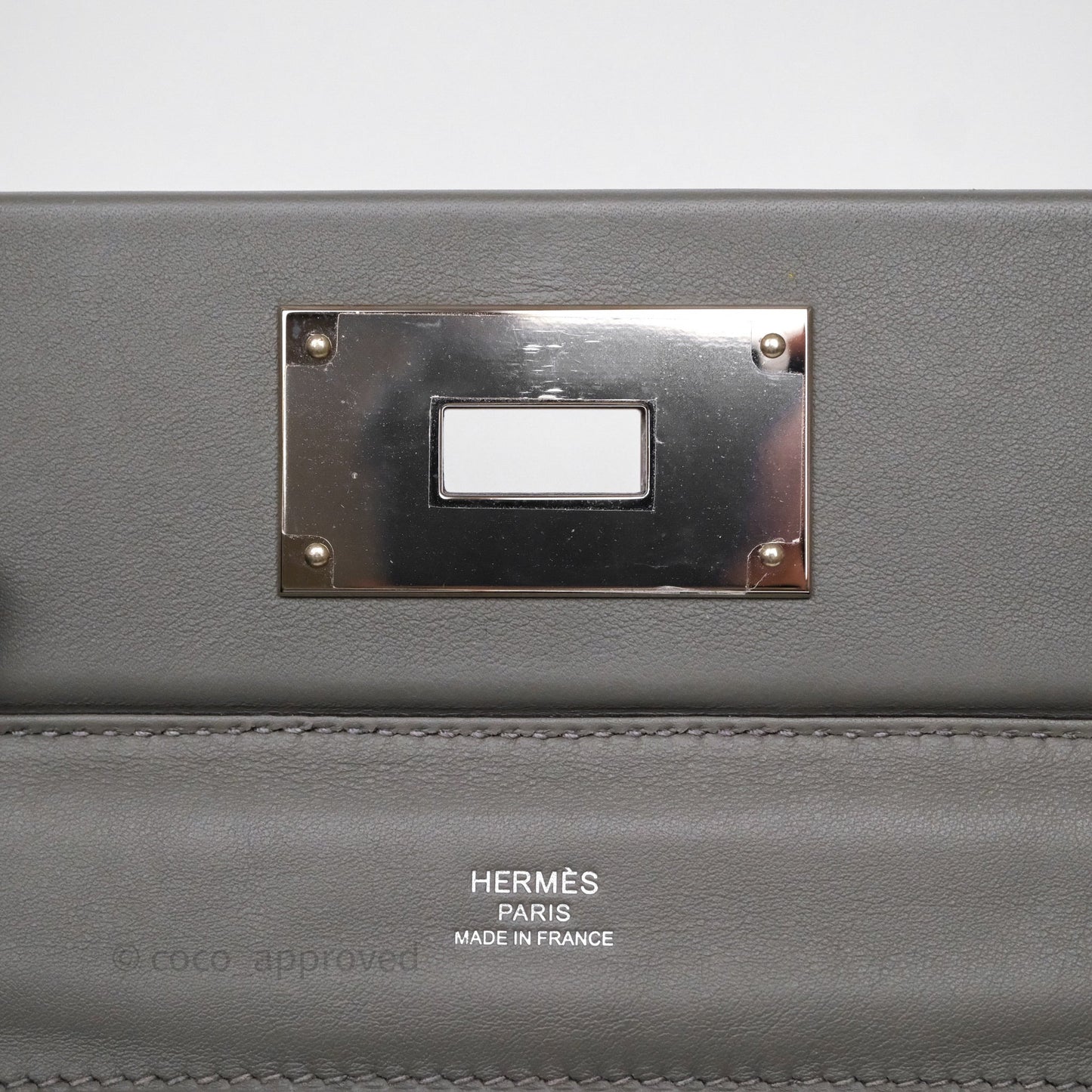 Hermès 24/24 21 Mini Gris Meyer 0L Evercolor Palladium Hardware