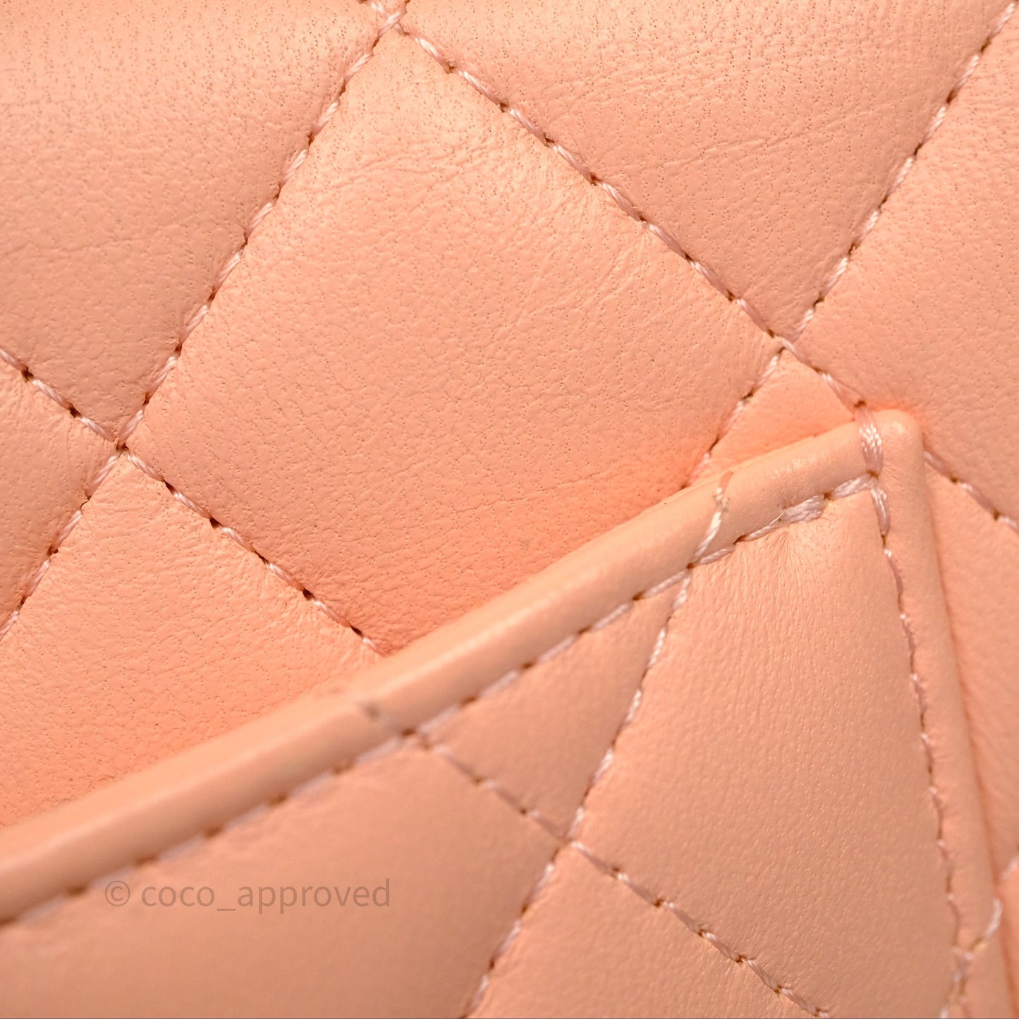 Chanel Mini Square Quilted Orange Claire Lambskin Gold Hardware