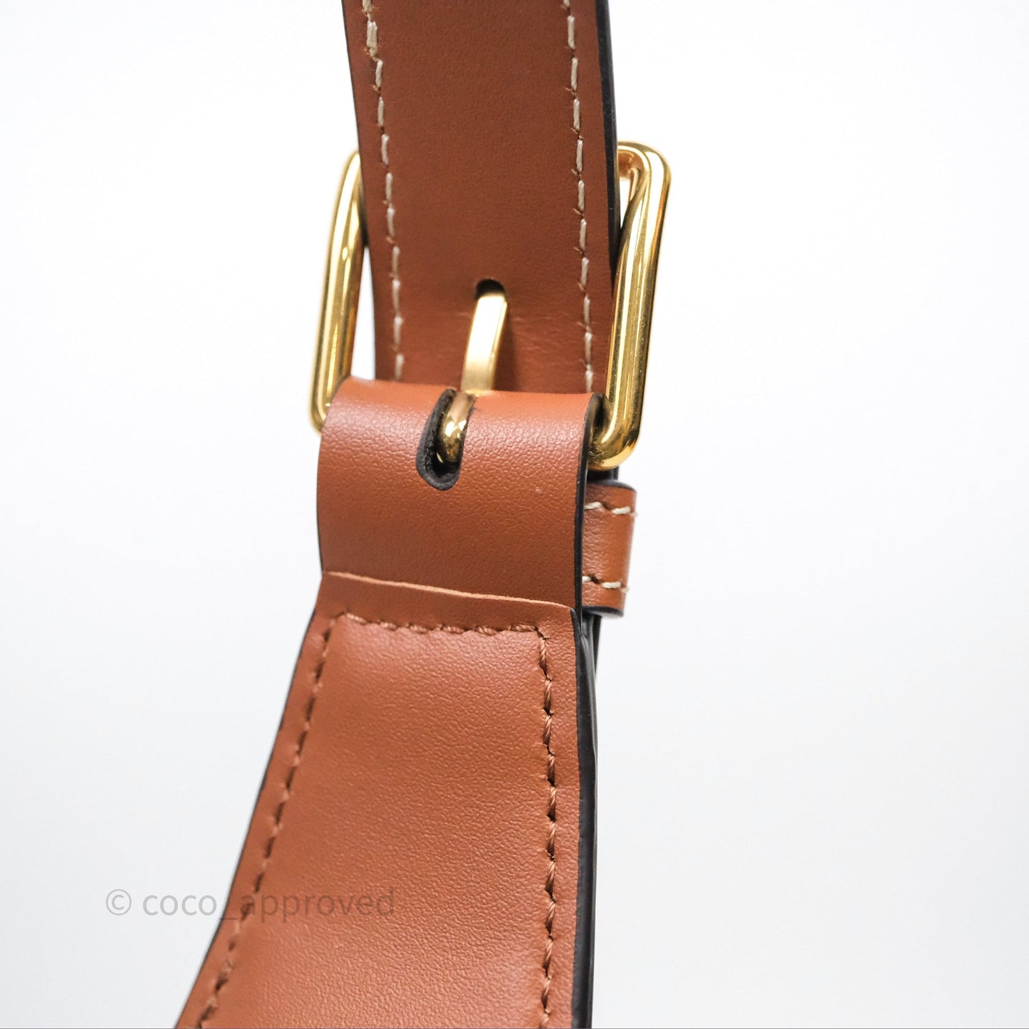 Celine Medium Heloise Bag In Triomphe Canvas Calfskin Tan