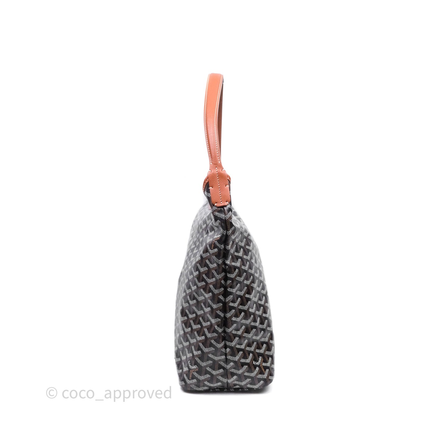 Goyard Bohème Hobo Bag PM Black/Tan Goyardine Canvas