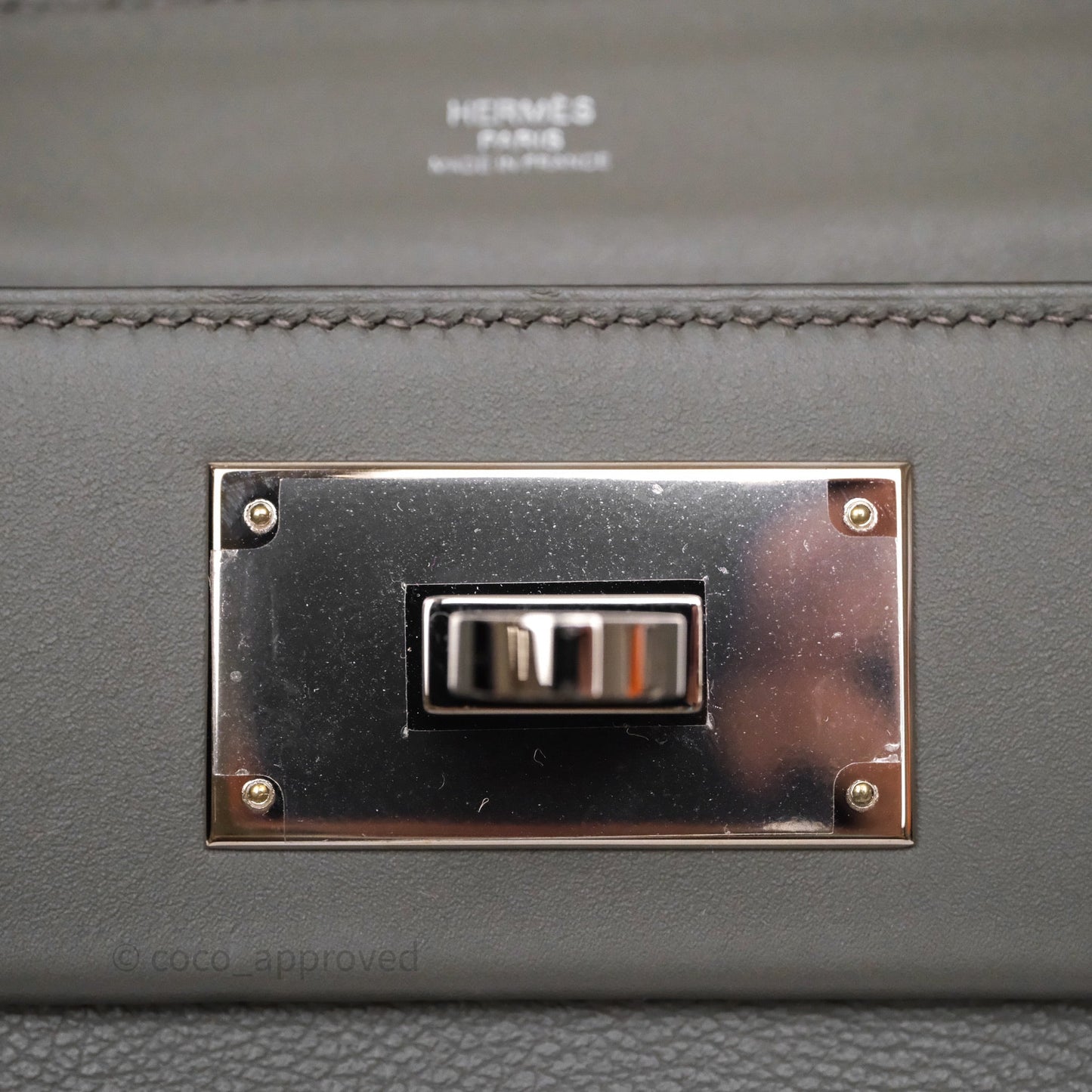 Hermès 24/24 21 Mini Gris Meyer 0L Evercolor Palladium Hardware