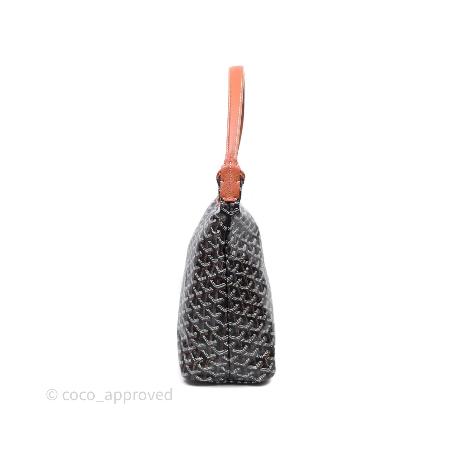 Goyard Bohème Hobo Bag PM Black/Tan Goyardine Canvas