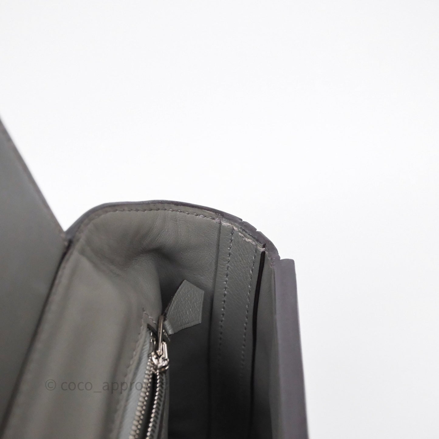 Hermès 24/24 21 Mini Gris Meyer 0L Evercolor Palladium Hardware