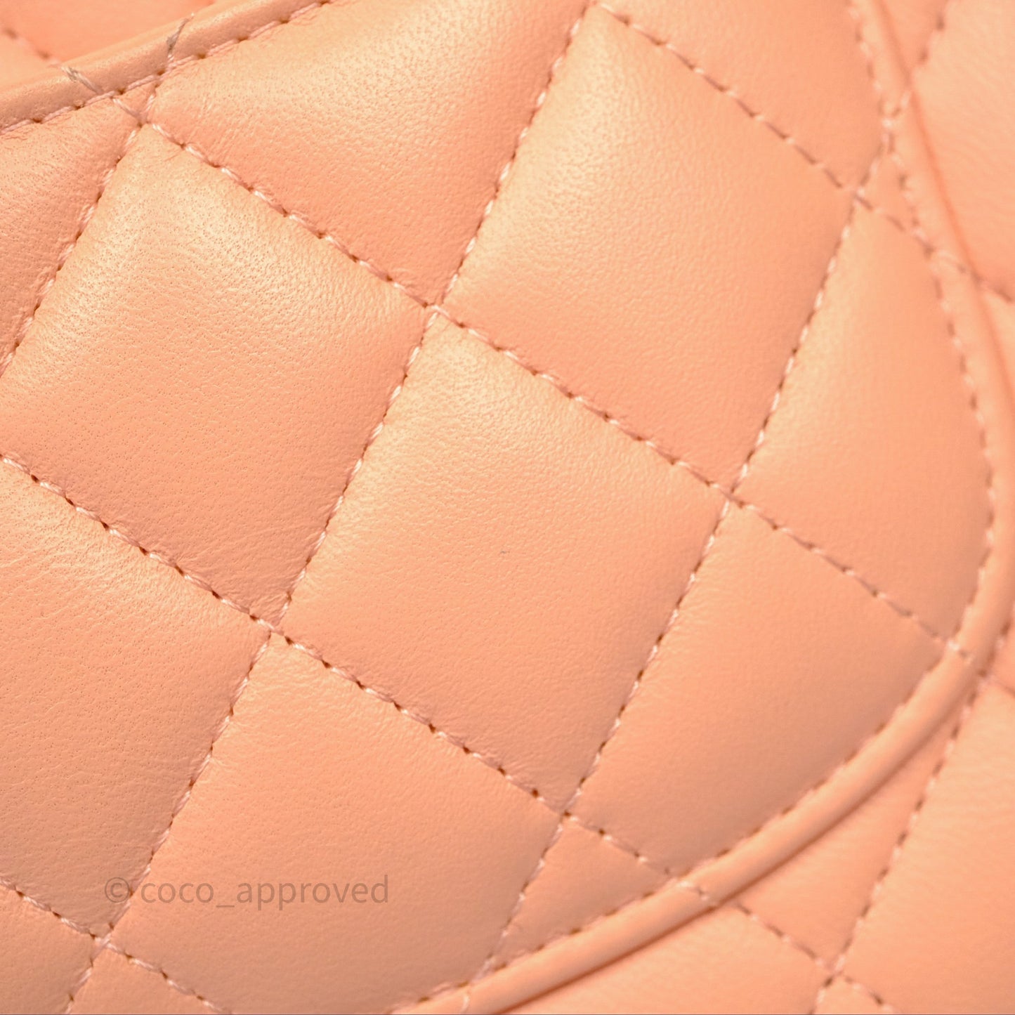 Chanel Mini Square Quilted Orange Claire Lambskin Gold Hardware