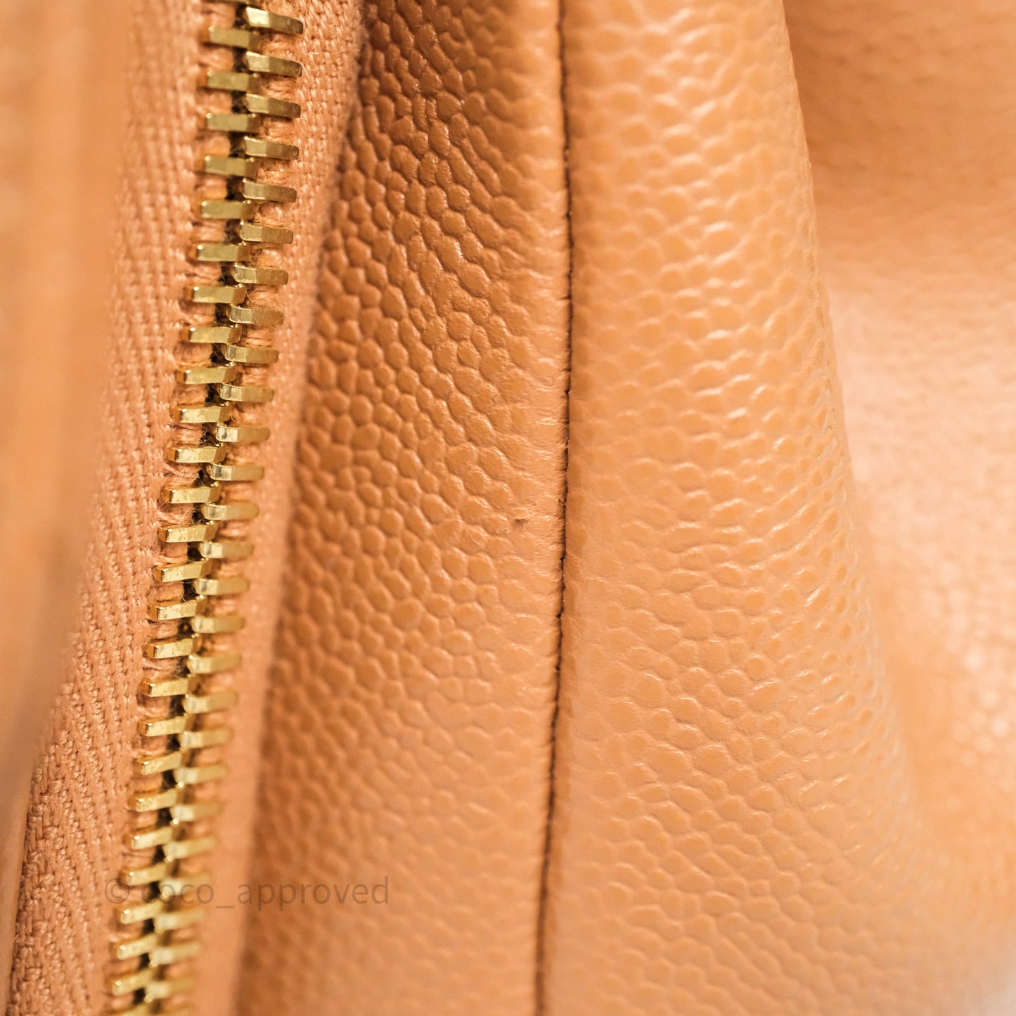 Chanel Quilted Small Business Affinity Flap Caramel Caviar Gold Hardware